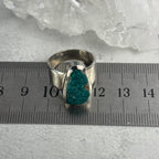 Dioptase Silver Band Ring