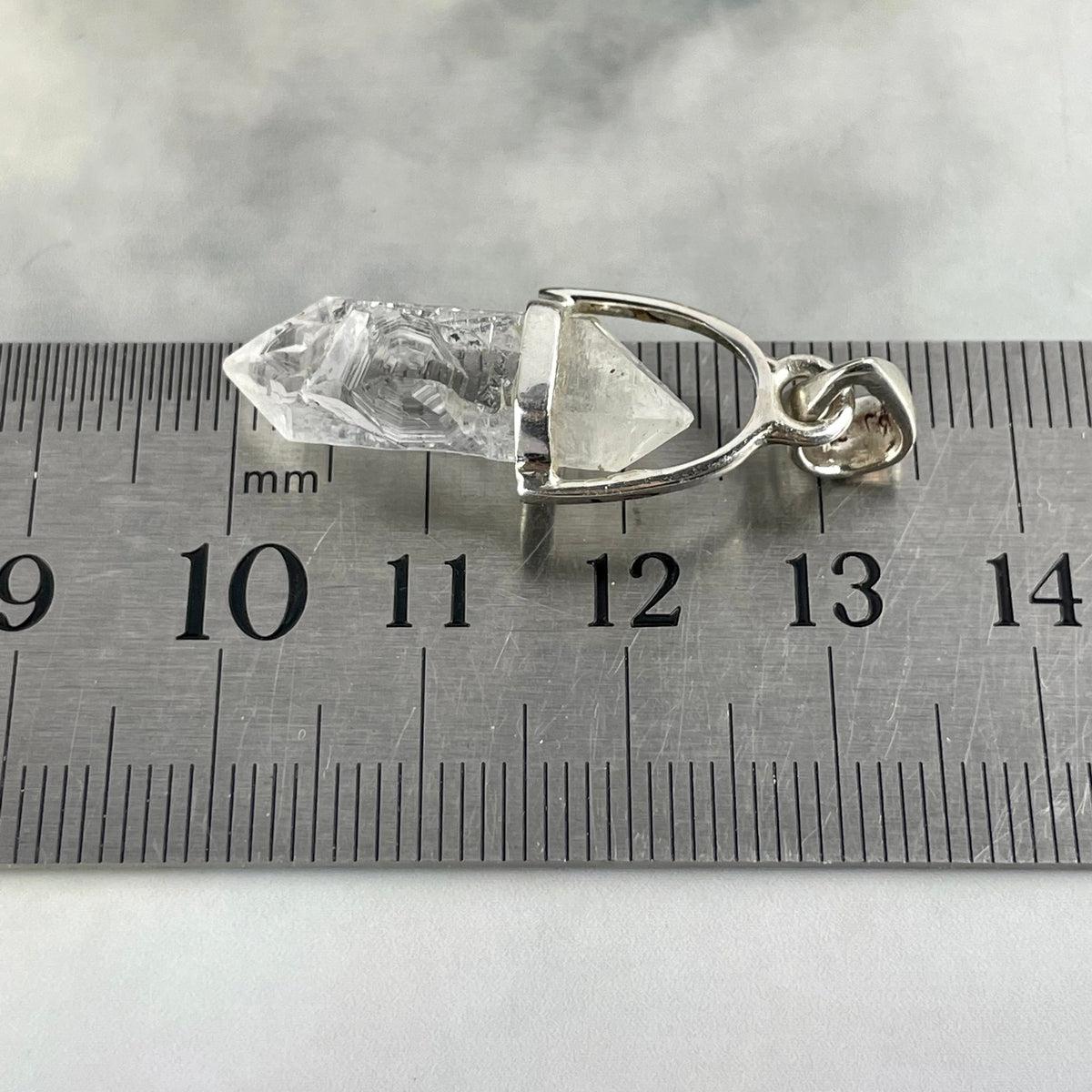 Tibetan Quartz Raw Small Double Terminated Point Pendant