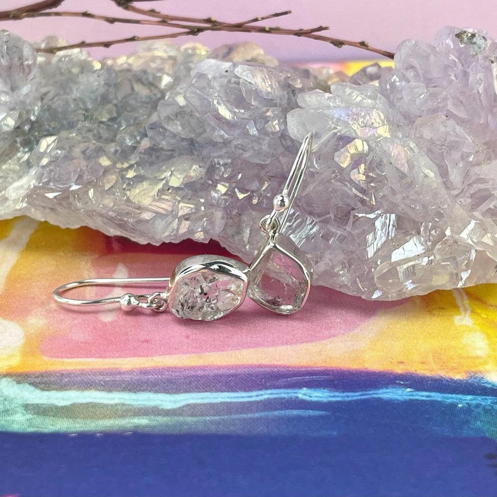 Sterling Silver Herkimer Diamond Earrings