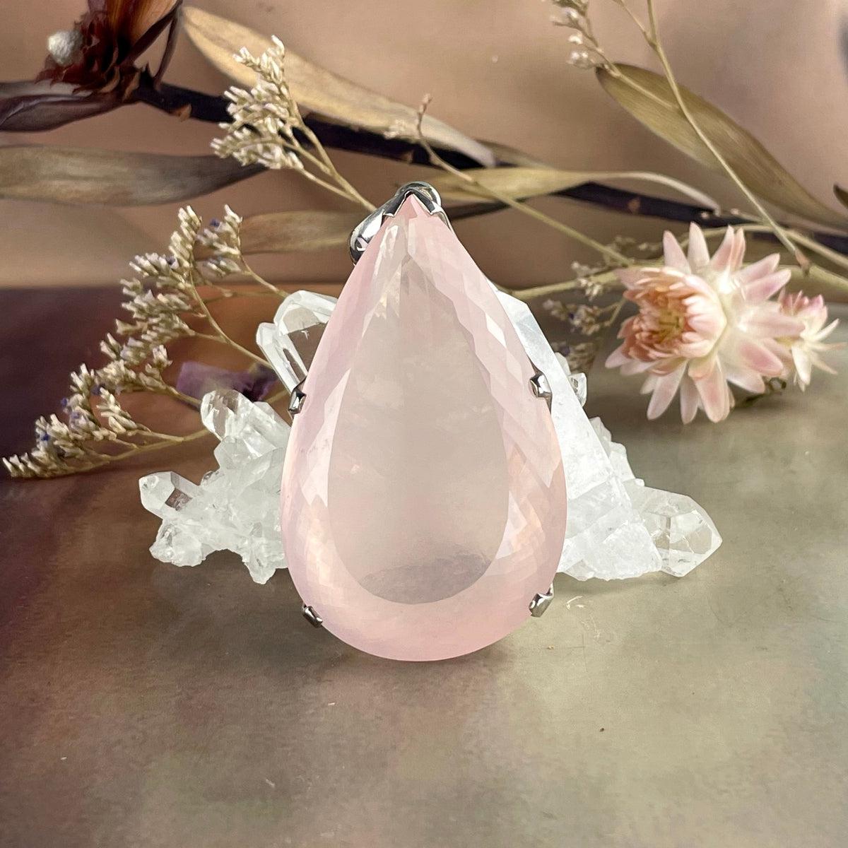 Rose Quartz Large Pendant