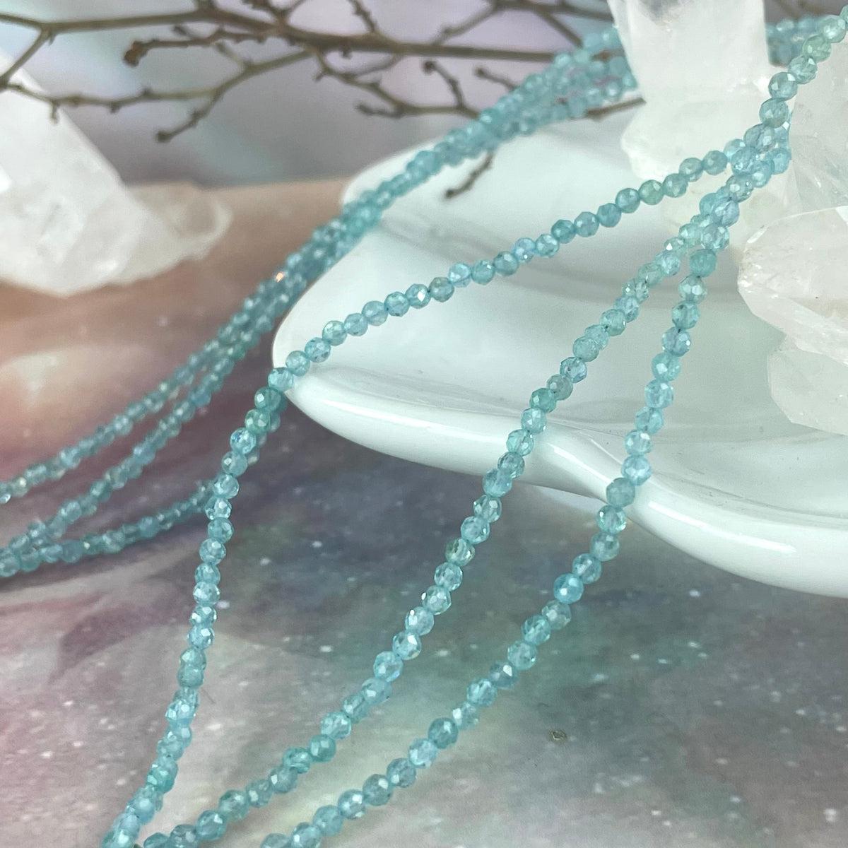 Multi Apatite Crystal 1-2mm Bead Necklace