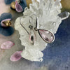 Pink Crystal Pear Cut Earrings