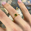 Green Gemstone Gold Ring