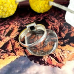 Green Baltic Amber Silver Ring