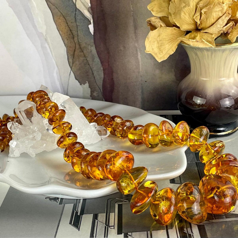 Morganite necklace 18k Rose Gold Peruvian Opal - L'Escalet Jewellery