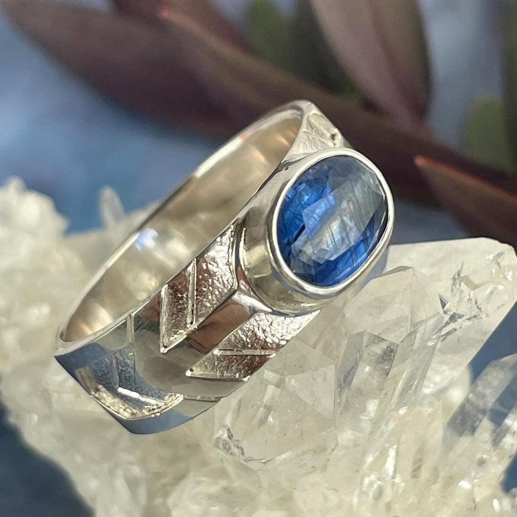 Kyanite Thick Band Ring