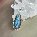 Blue Labradorite Silver Pendant