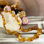 Yellow Amber Bead Necklace
