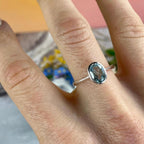 Blue Topaz Oval Cut Ring