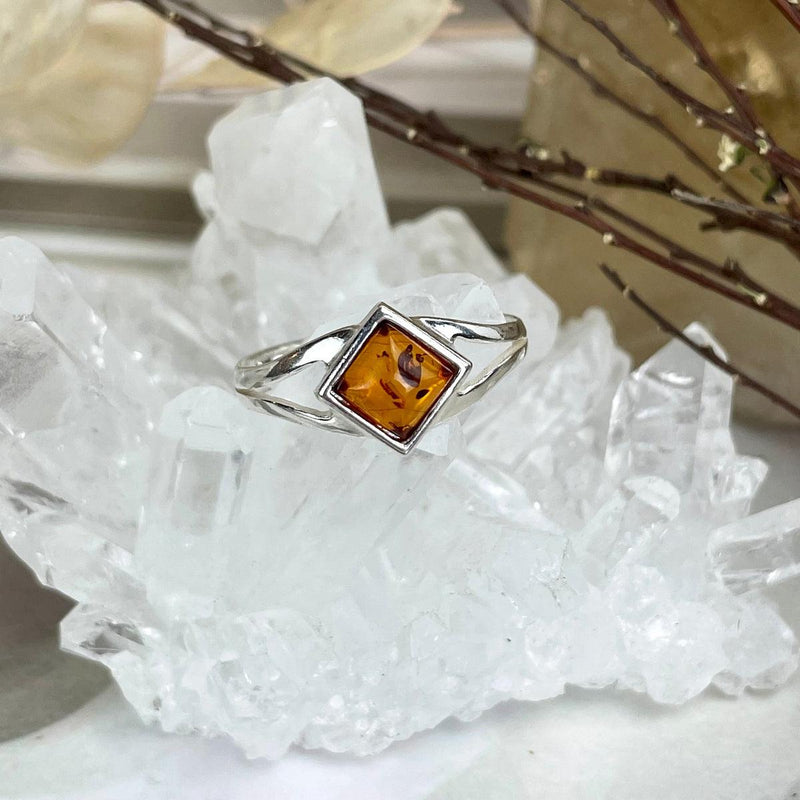 Delicate Baltic Amber Ring