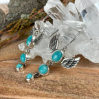 Green Crystal Drop Earrings
