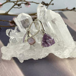 Pastel Purple Crystal Earrings