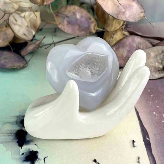 Druzy Agate Crystal Heart 4.5cm