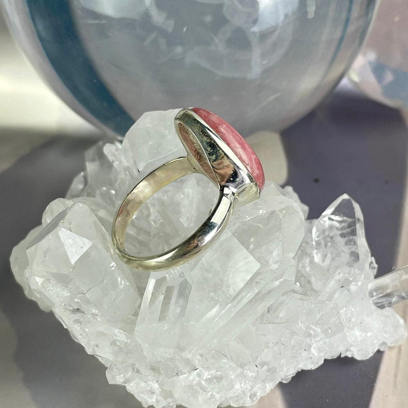 Banded Pattern Crystal Ring