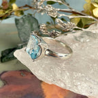Square Cut Blue Topaz Ring