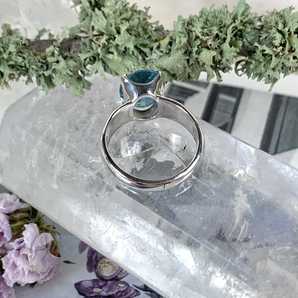 Blue Topaz Silver Ring