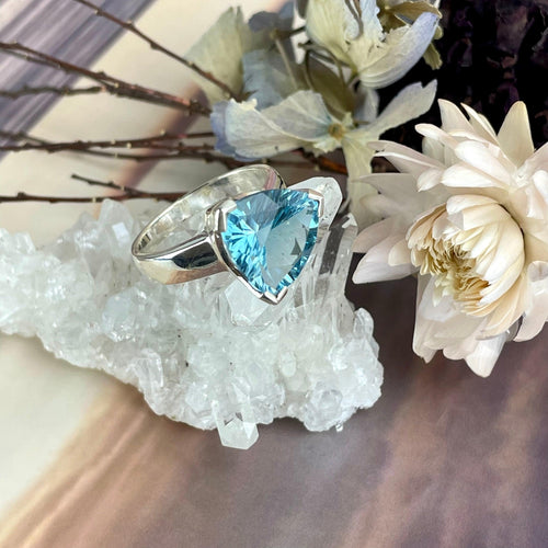Blue Topaz Sterling Silver Ring