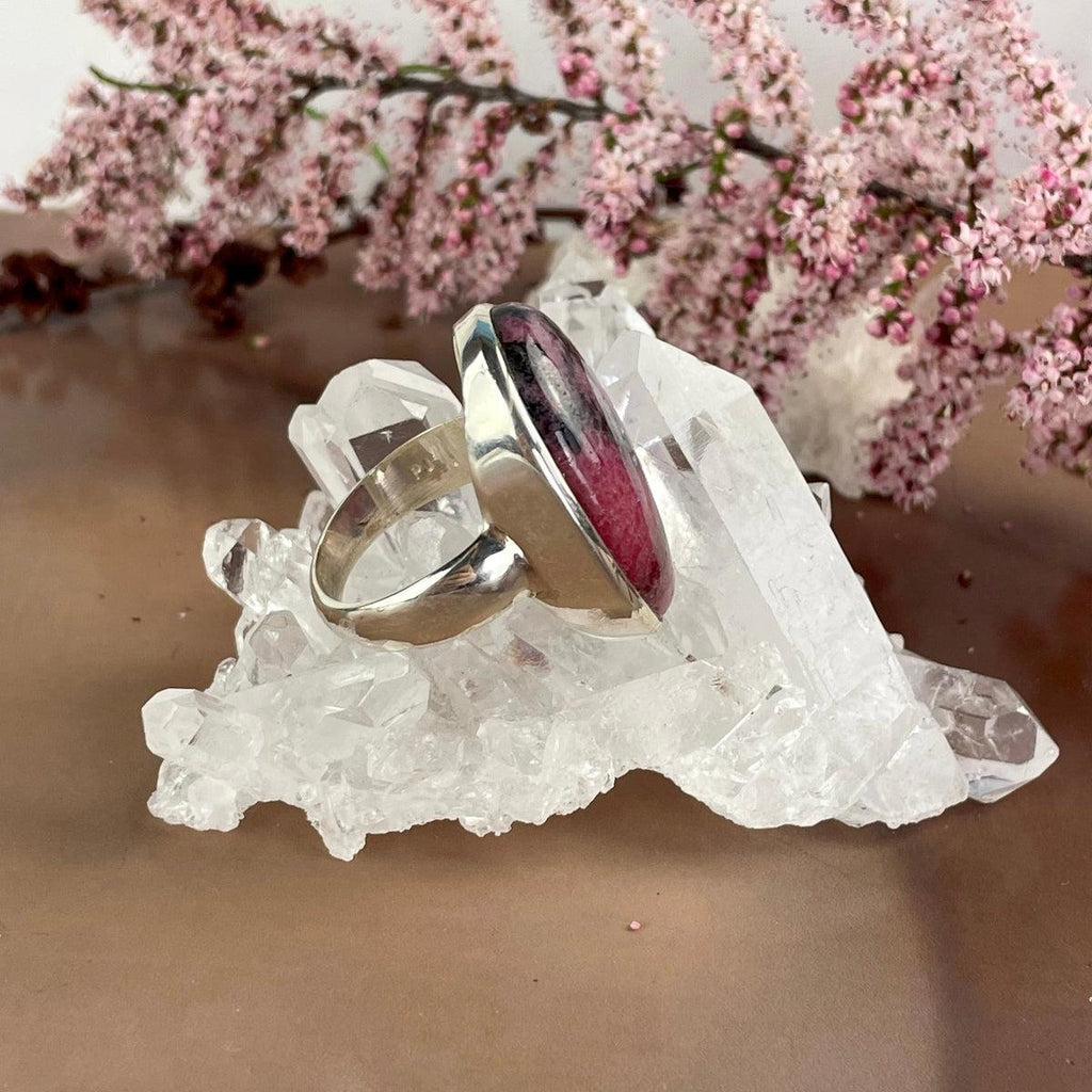 Pink And Black Stone Ring