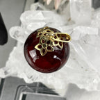 Amber Gold Flower Pendant