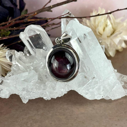 Star Ruby Oval Pendant