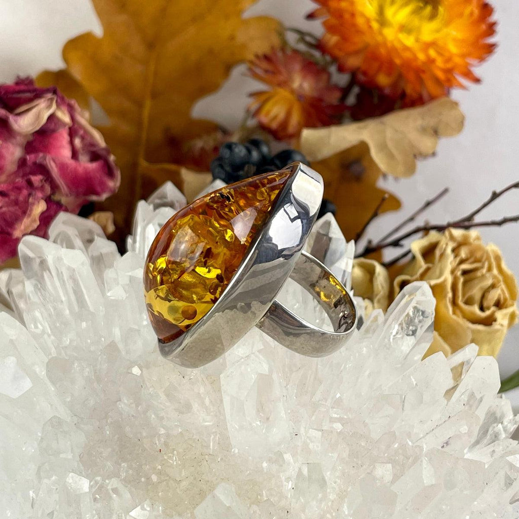 Modern Amber Ring