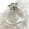Sapphire Flower Silver Ring