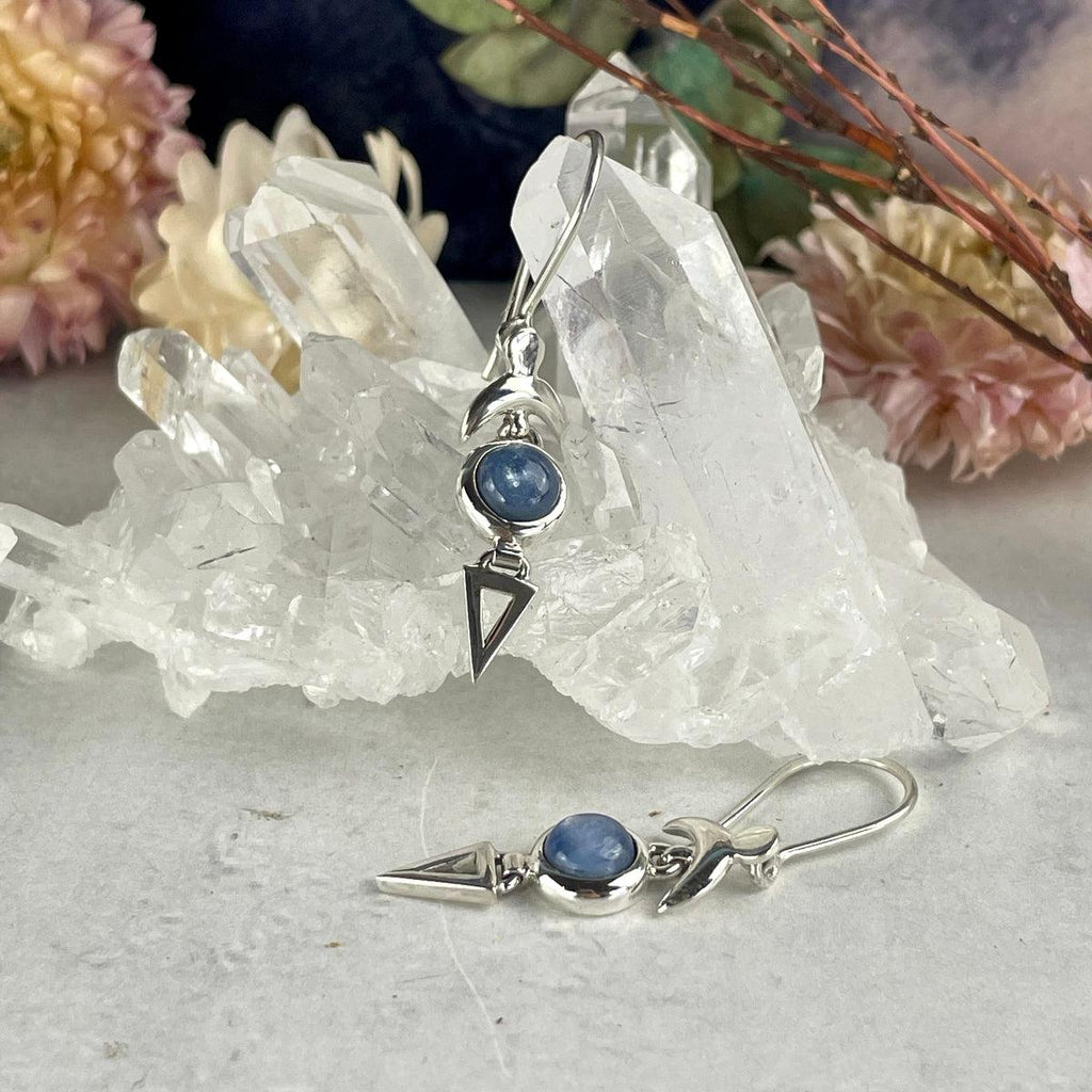 Crescent Moon Crystal Earrings