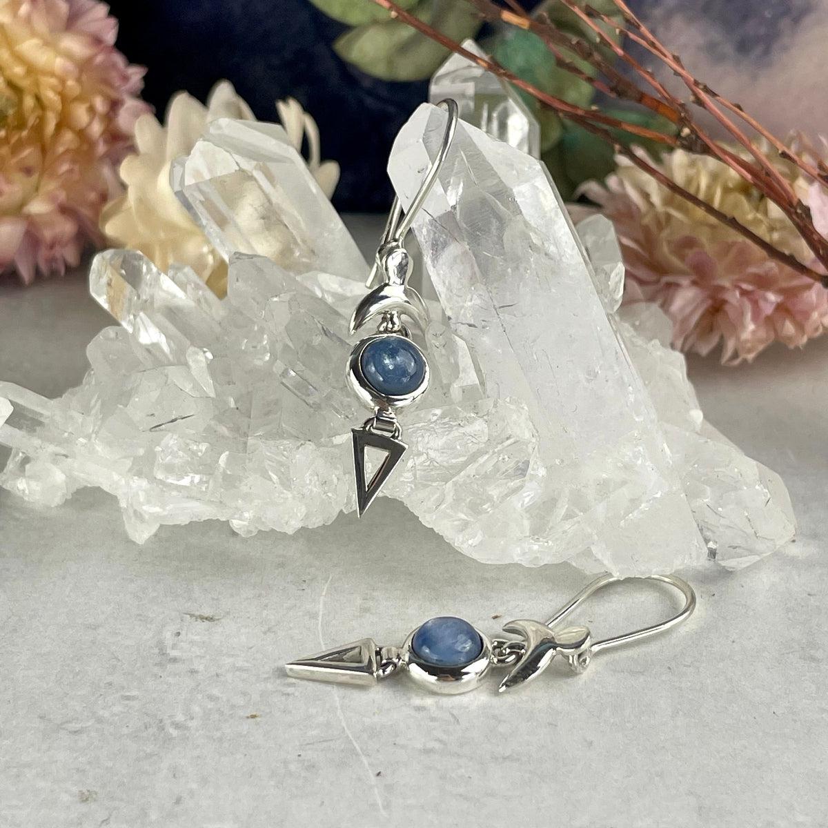Crescent Moon Crystal Earrings