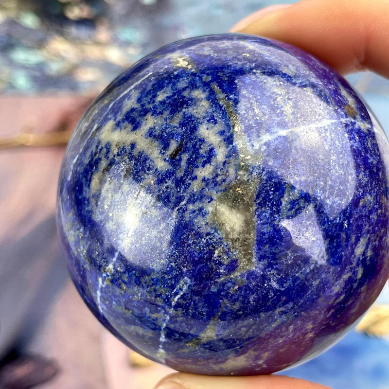 Bright Blue Crystal Sphere