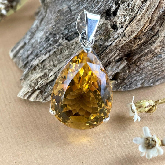 Citrine Teardrop Pendant