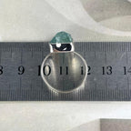 Aquamarine Semi Raw Silver Ring