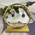 Amethyst Pear Cut Earrings