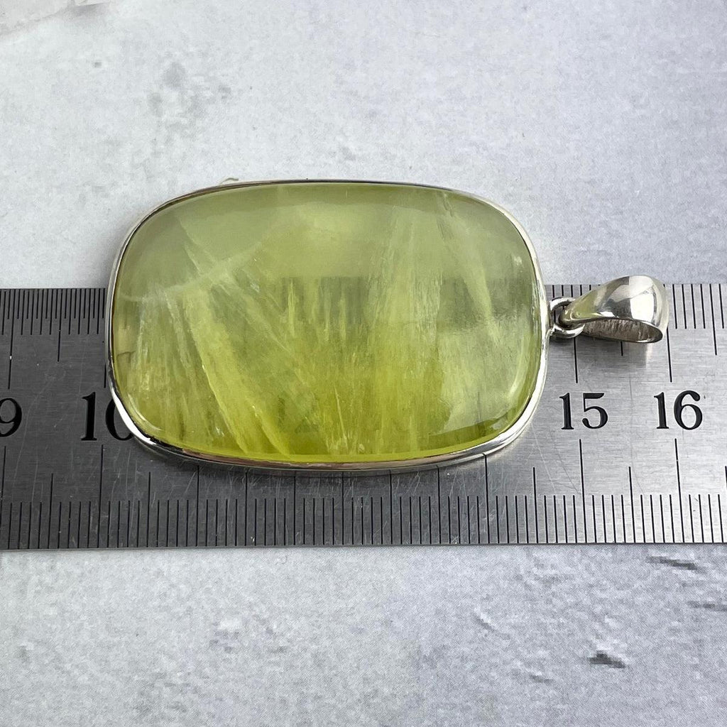 Prehnite Large Necklace Pendant