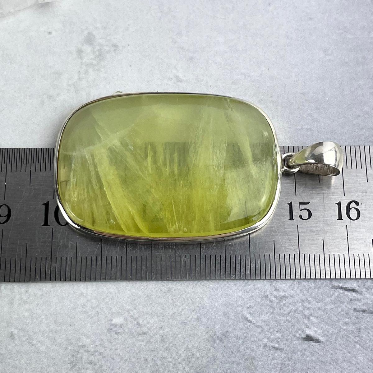 Prehnite Large Necklace Pendant
