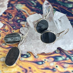 Raw Black Tourmaline Earrings