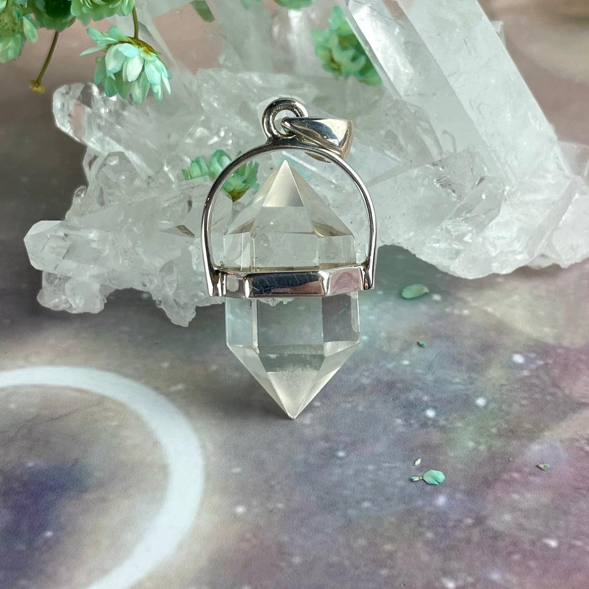 Double Point Quartz Pendant