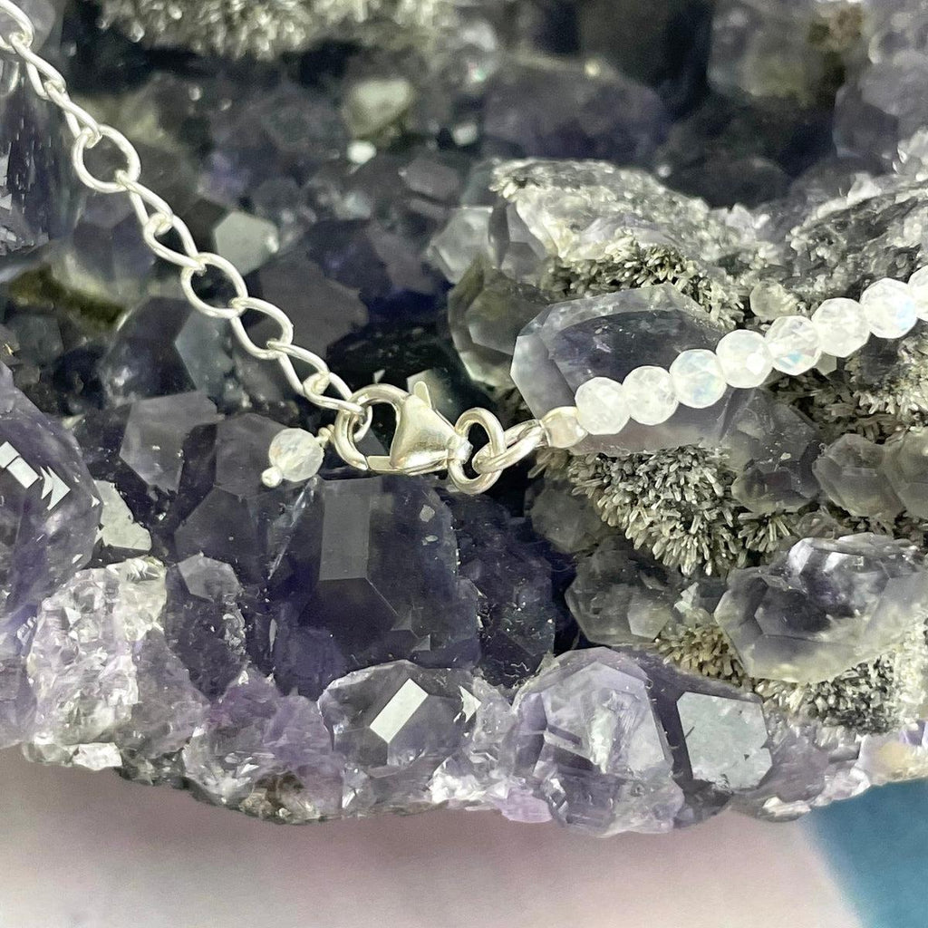 Silver Moonstone Beads