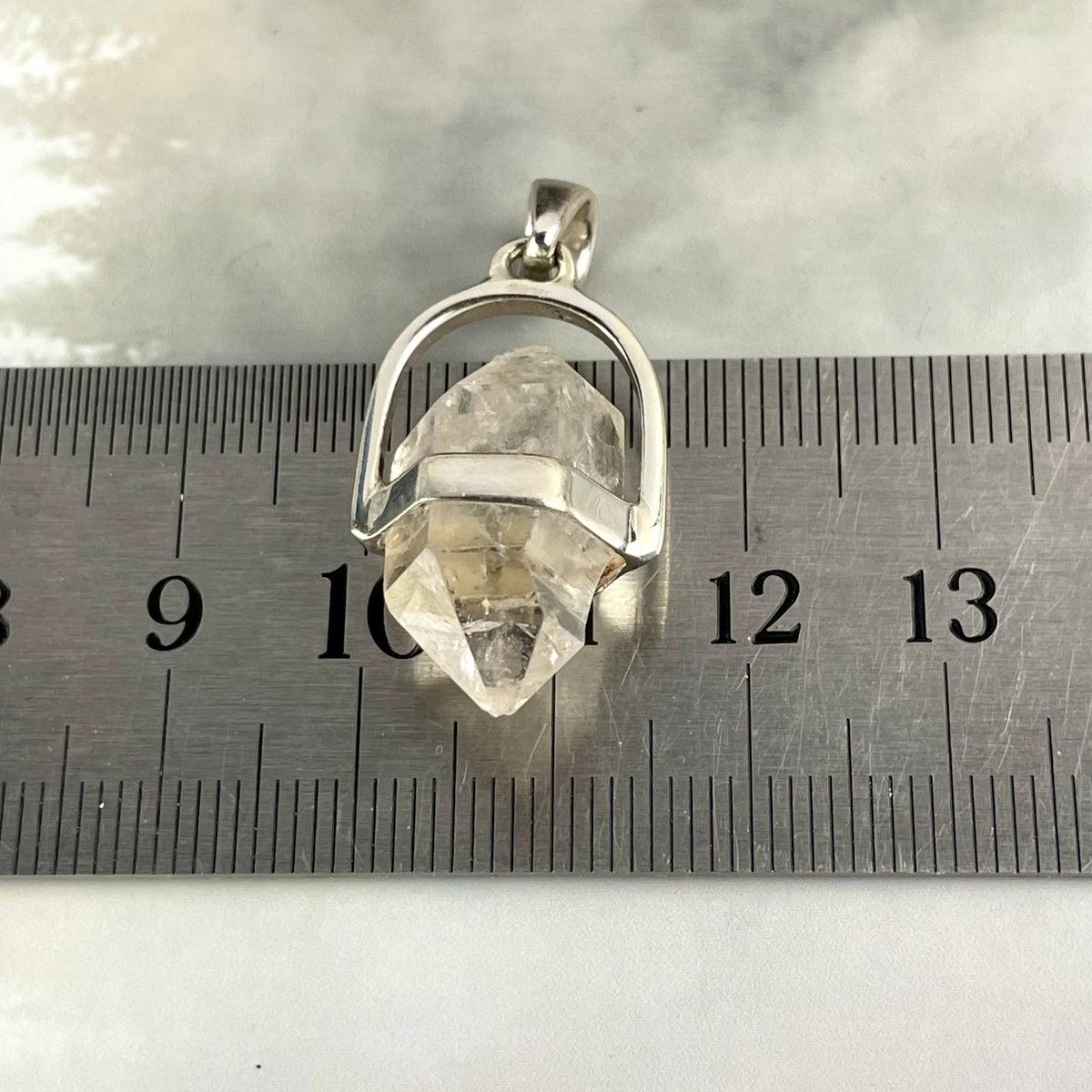 Tibetan Quartz Raw Small Double Terminated Point Pendant