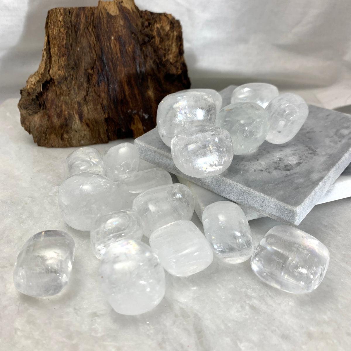 Clear Calcite Tumble Stones