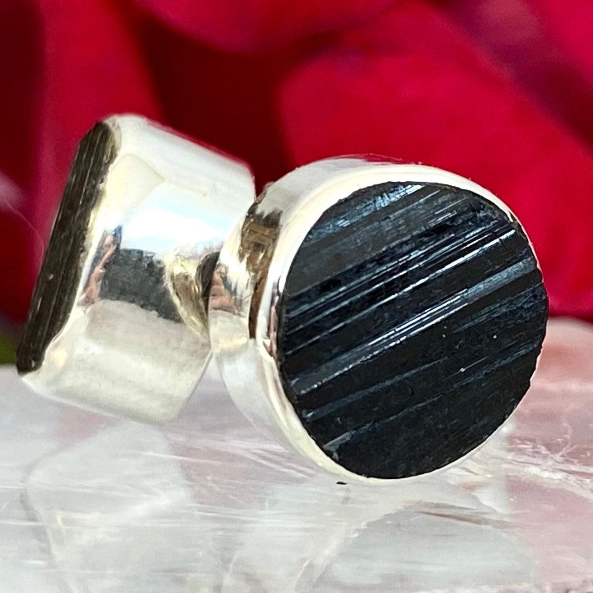 Black Tourmaline Studs