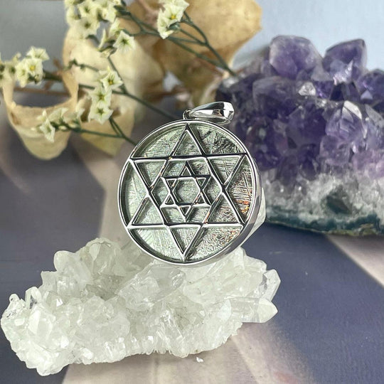 Gibeon Meteorite Star Of David Pendant