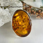 Ornate Band Amber Ring
