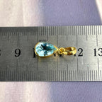 Blue Topaz Gold Pendant