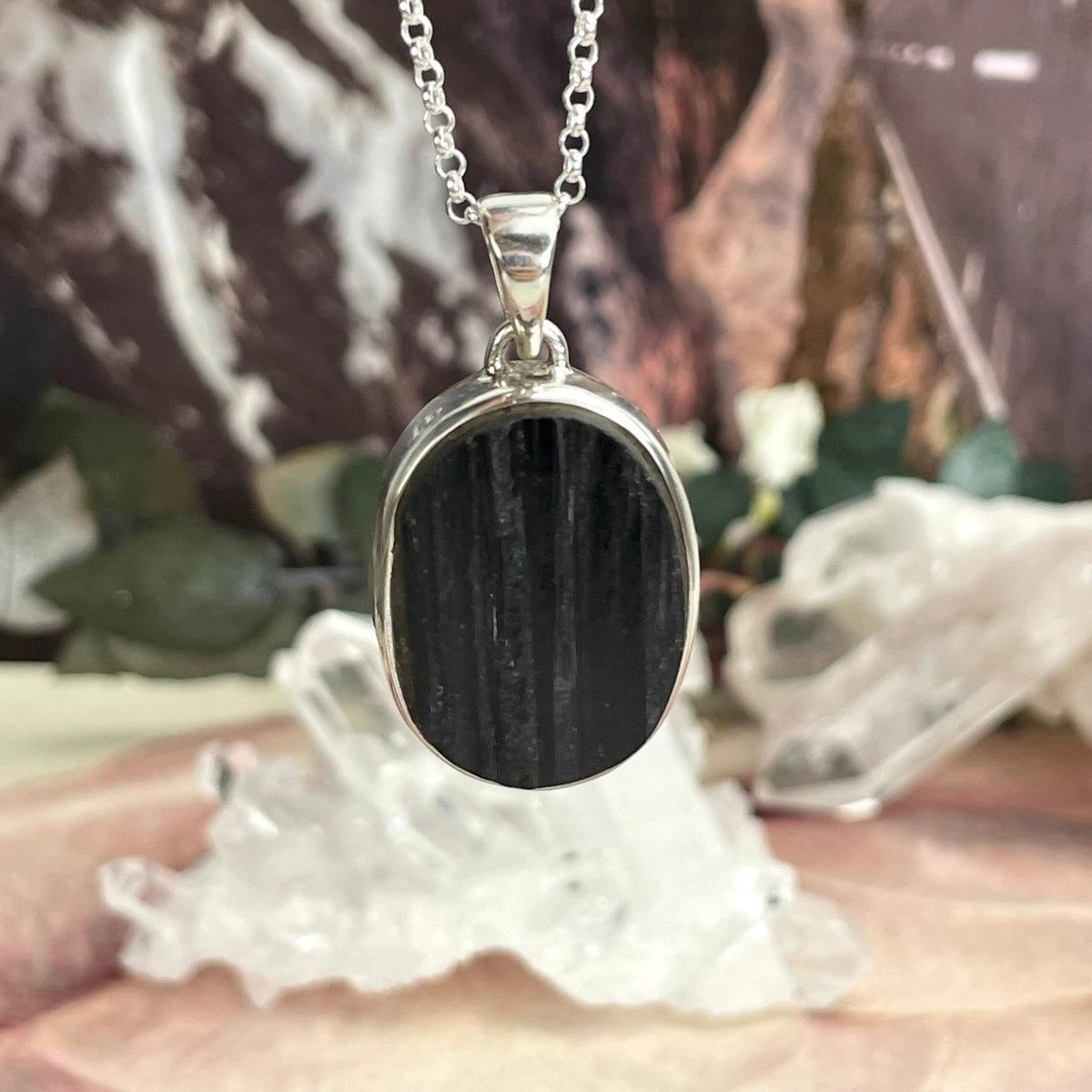 Black Tourmaline In Silver Jewellery