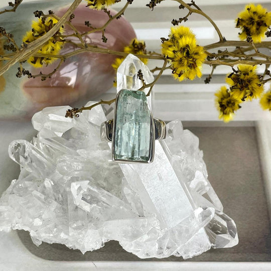 Aquamarine Raw Ring