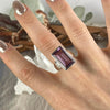Small Finger Size Amethyst Ring