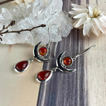 Carnelian Moon Earrings