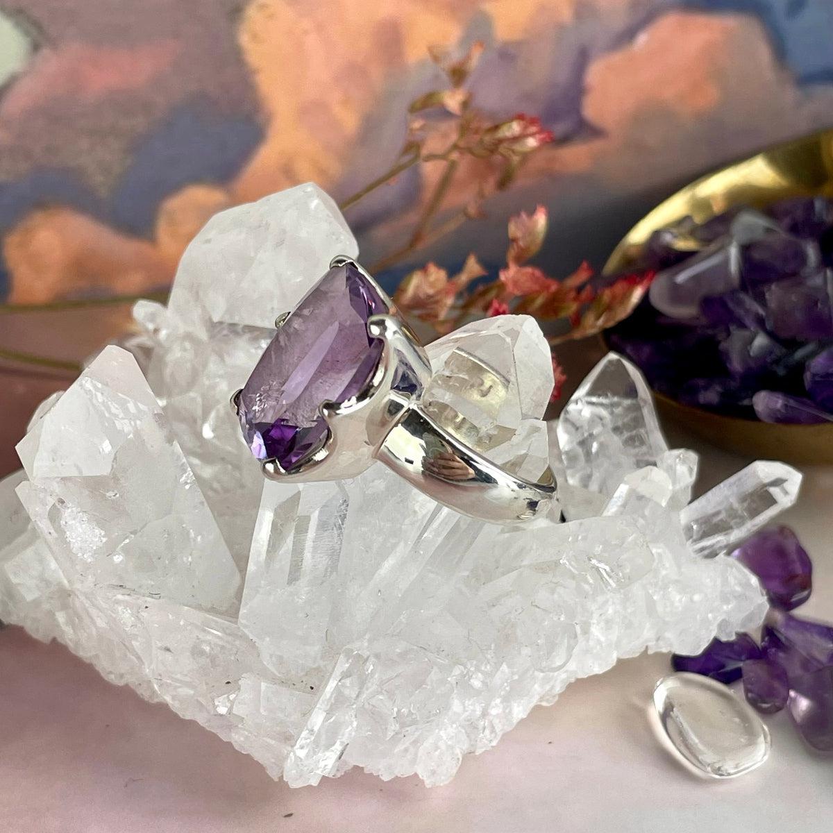 Purple Crystal Ring