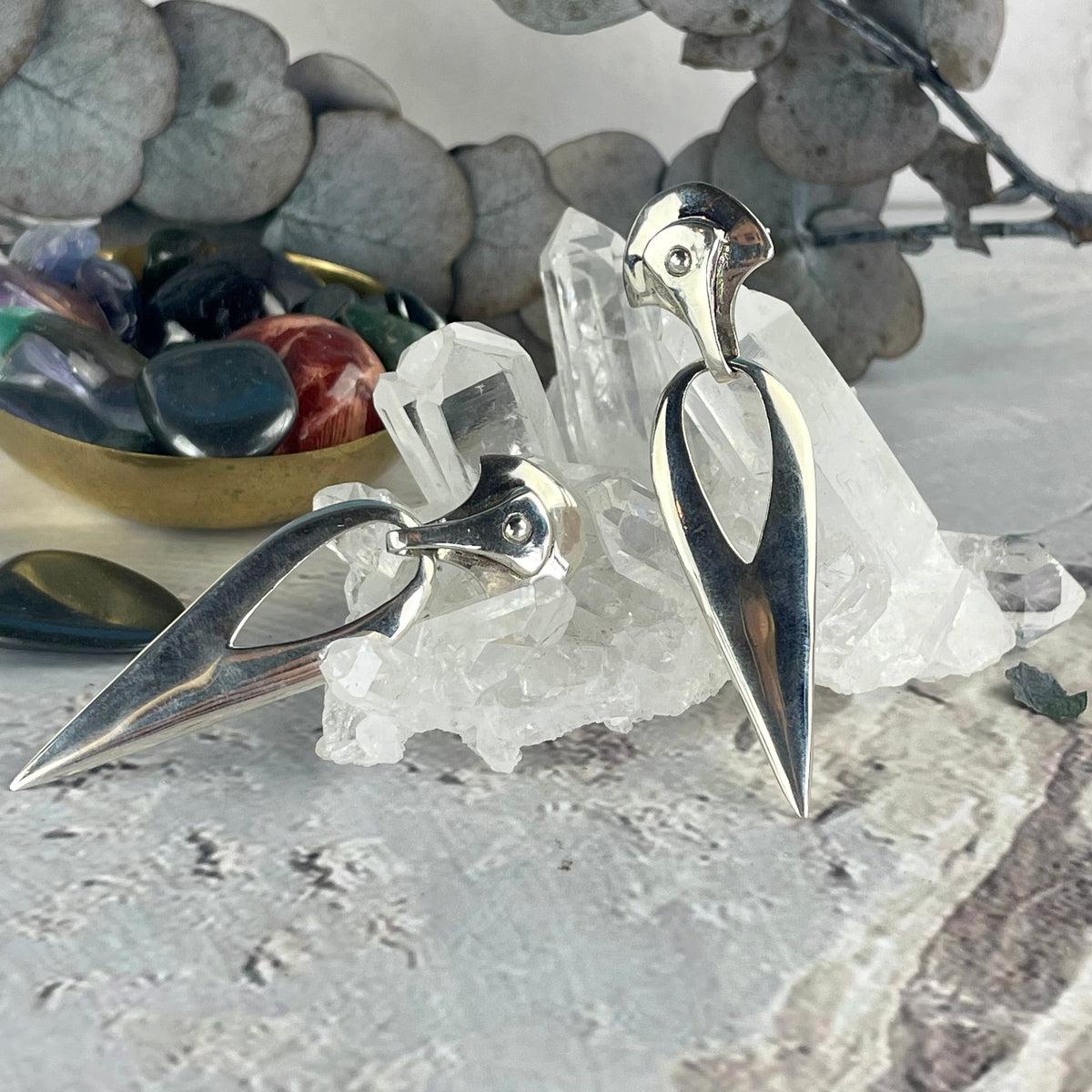 Contemporary Sterling Silver Earrings