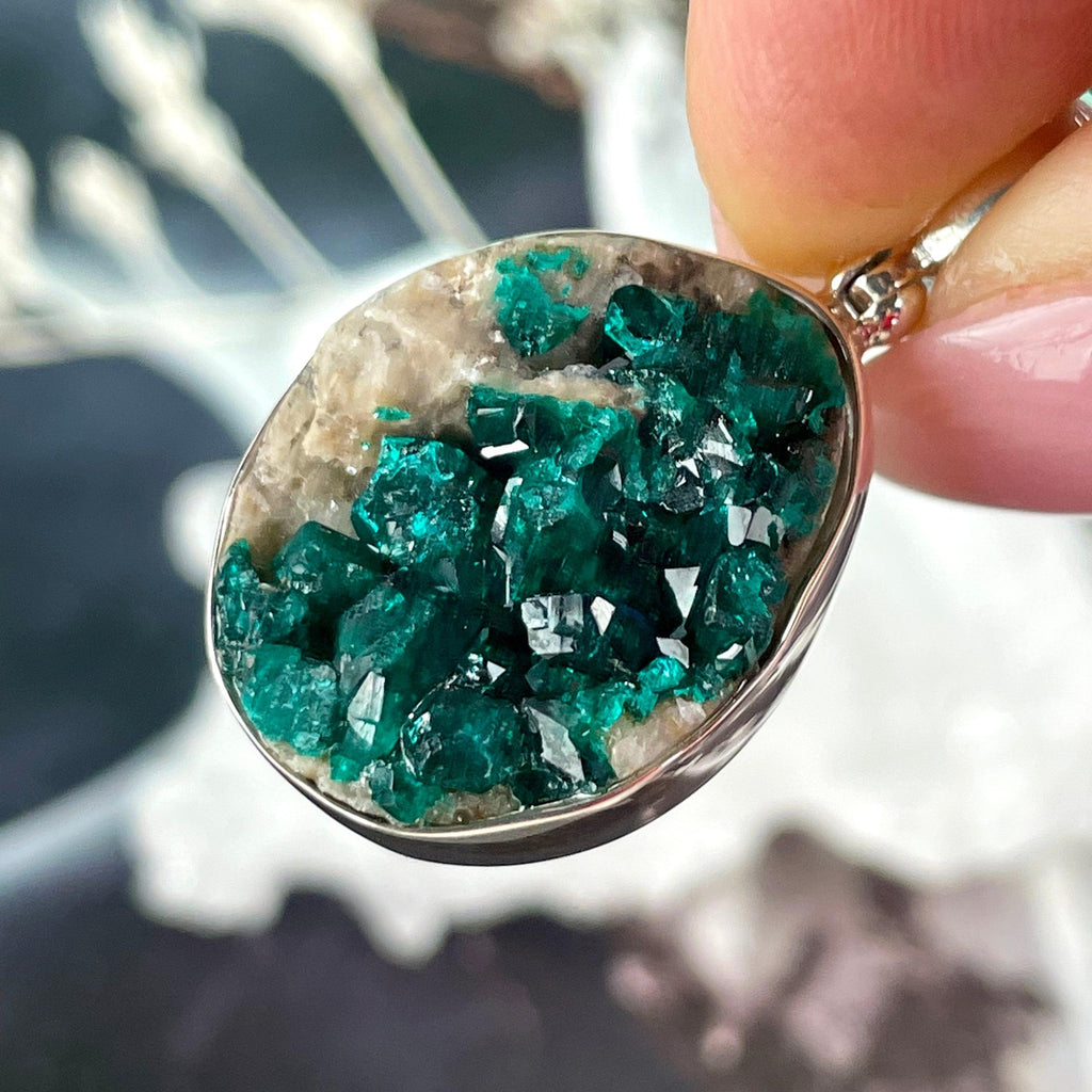 Dioptase In Sterling Silver